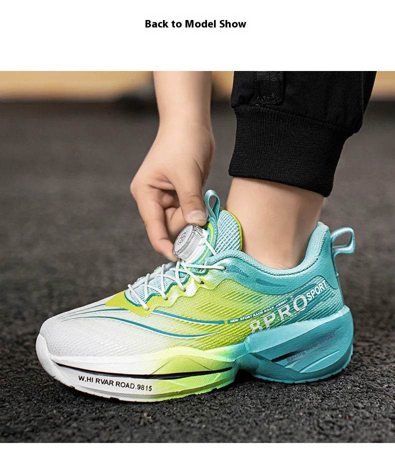 Mesh Breathable Running Shoes For Boys With Kids Buttons - ToylandEU