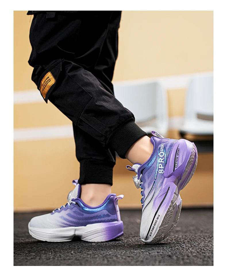 Mesh Breathable Running Shoes For Boys With Kids Buttons - ToylandEU