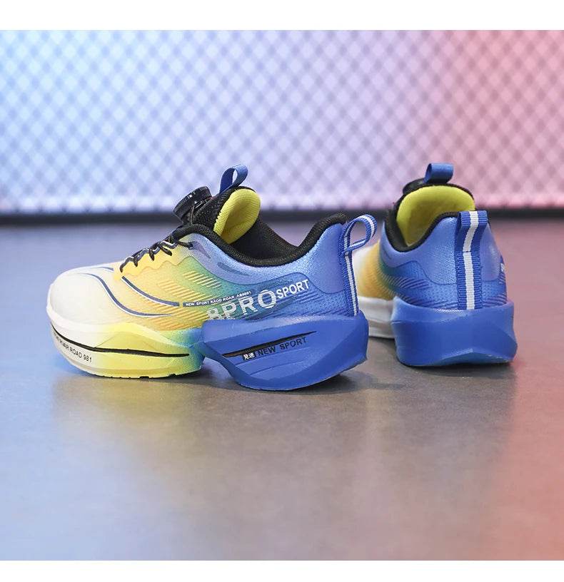Mesh Breathable Running Shoes For Boys With Kids Buttons - ToylandEU