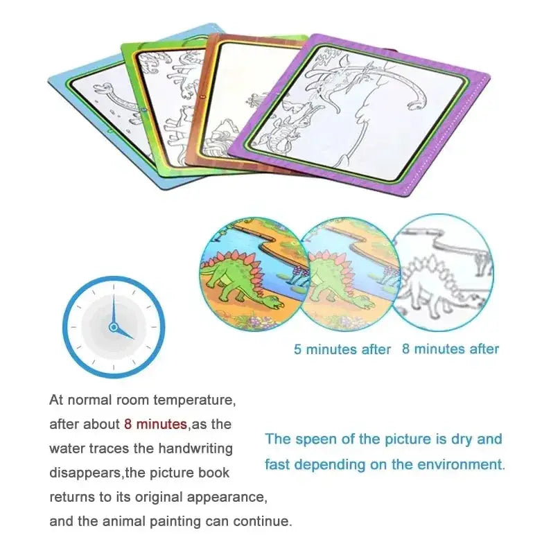 Mess Free Water Painting Book For Kids Educational Safe Toy - ToylandEU