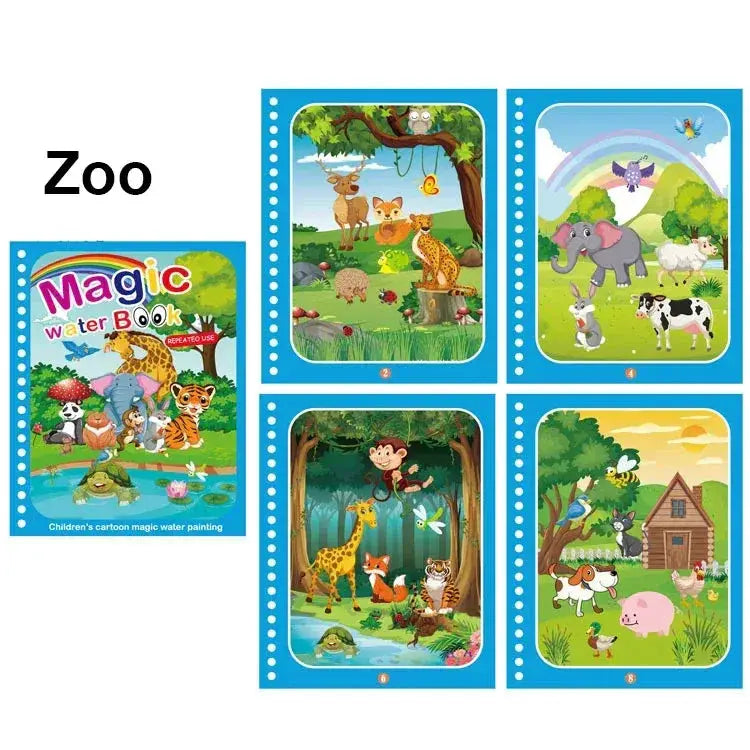 Mess Free Water Painting Book For Kids Educational Safe Toy - ToylandEU