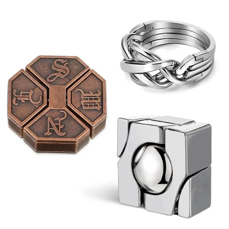  Metal Brain Teaser Puzzles Set 3 3D Mind Challenges -  ToylandEU™