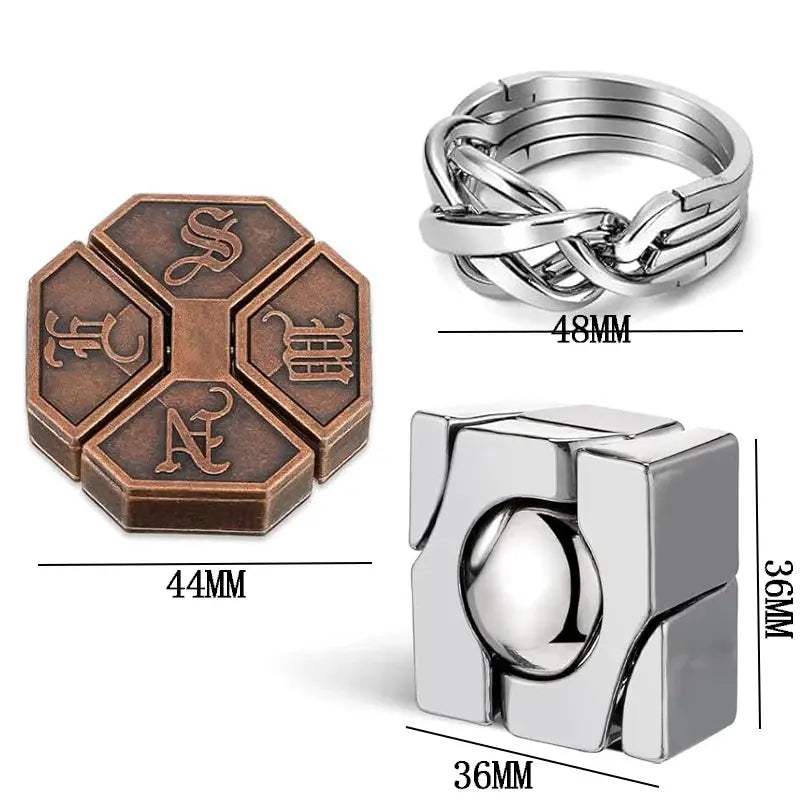  Metal Brain Teaser Puzzles Set 3 3D Mind Challenges -  ToylandEU™