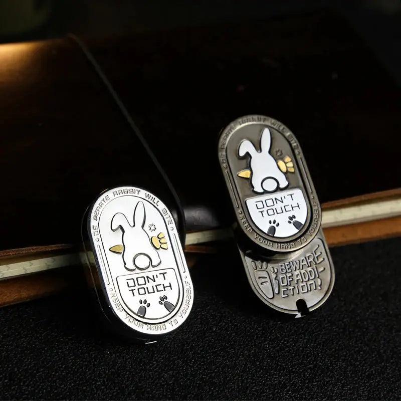  Metal EDC Fidget Slider Stress Relief Rabbit Pattern -  ToylandEU™