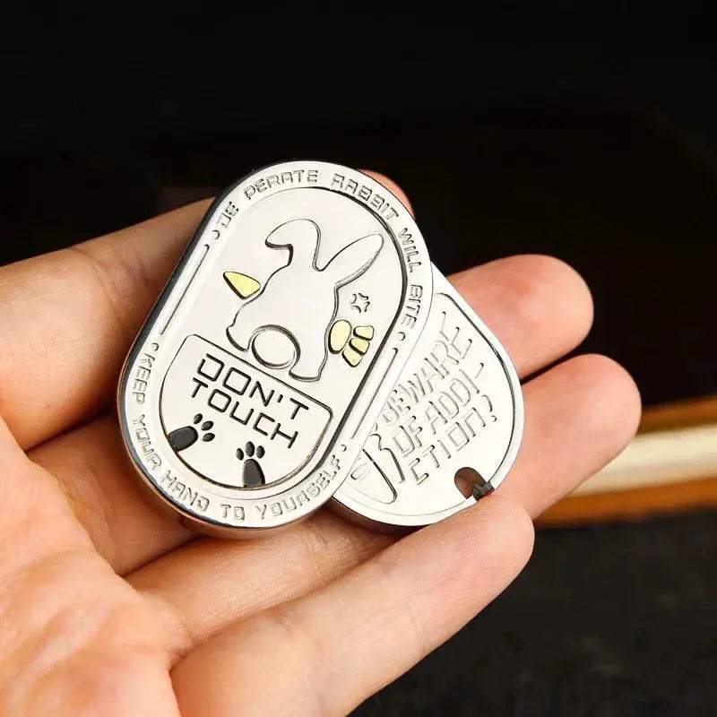 Metal Fidget Slider Stress Relief Toy With Rabbit Pattern - ToylandEU