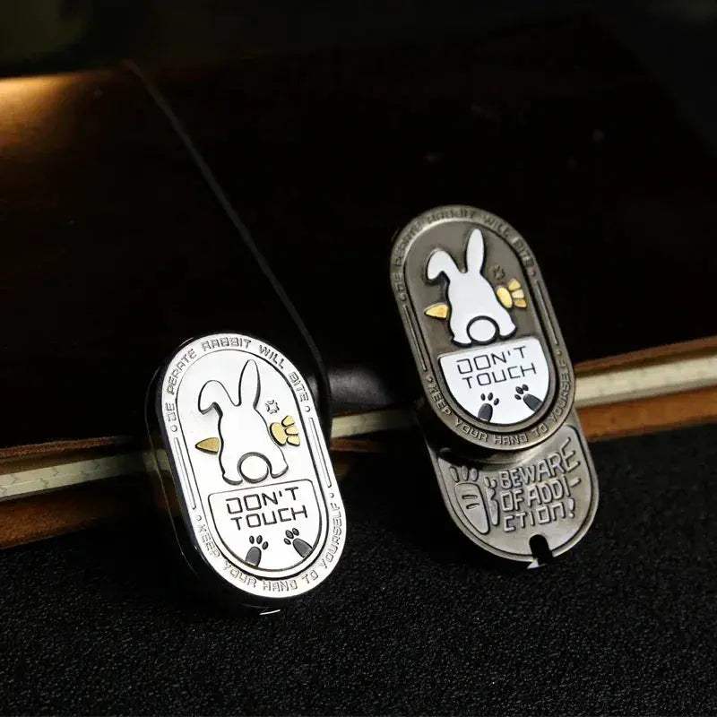 Metal Fidget Slider Stress Relief Toy With Rabbit Pattern - ToylandEU