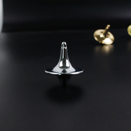 Gyro Metal Spinning Top with Totem Print - Silver ToylandEU.com Toyland EU