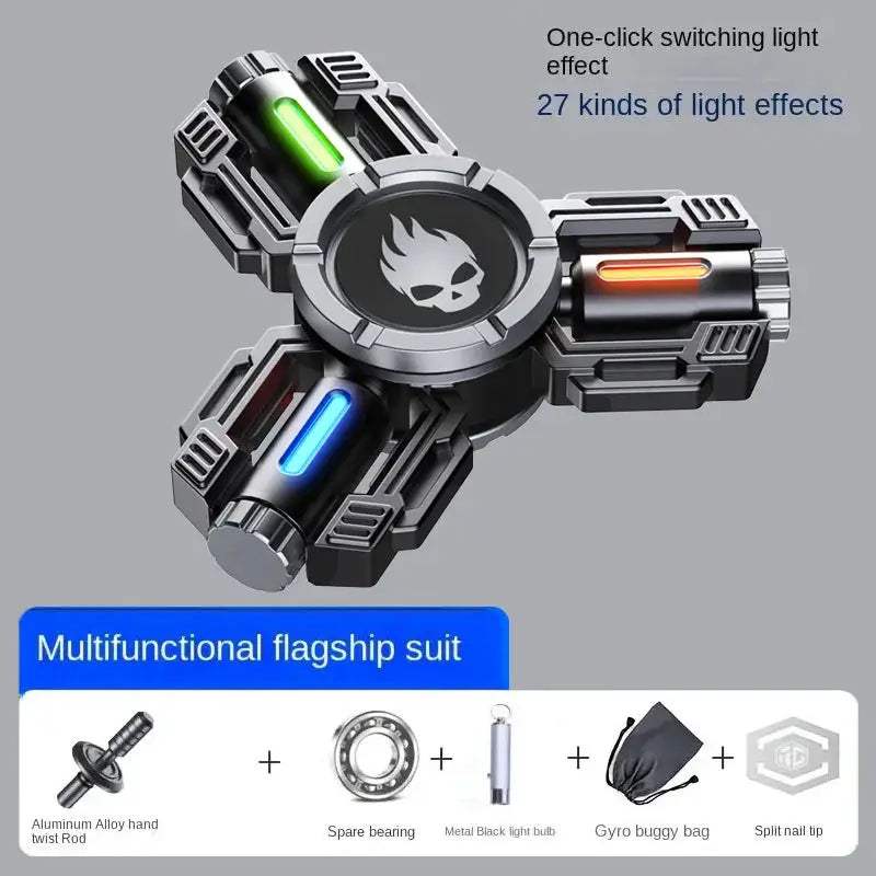 Fidget Toys Metal Hand Spinner Desk EDC Gyro Luminous Gyro scope Stress ADHD Relief Creative Toys for Men Adults Kids Antiestres - ToylandEU