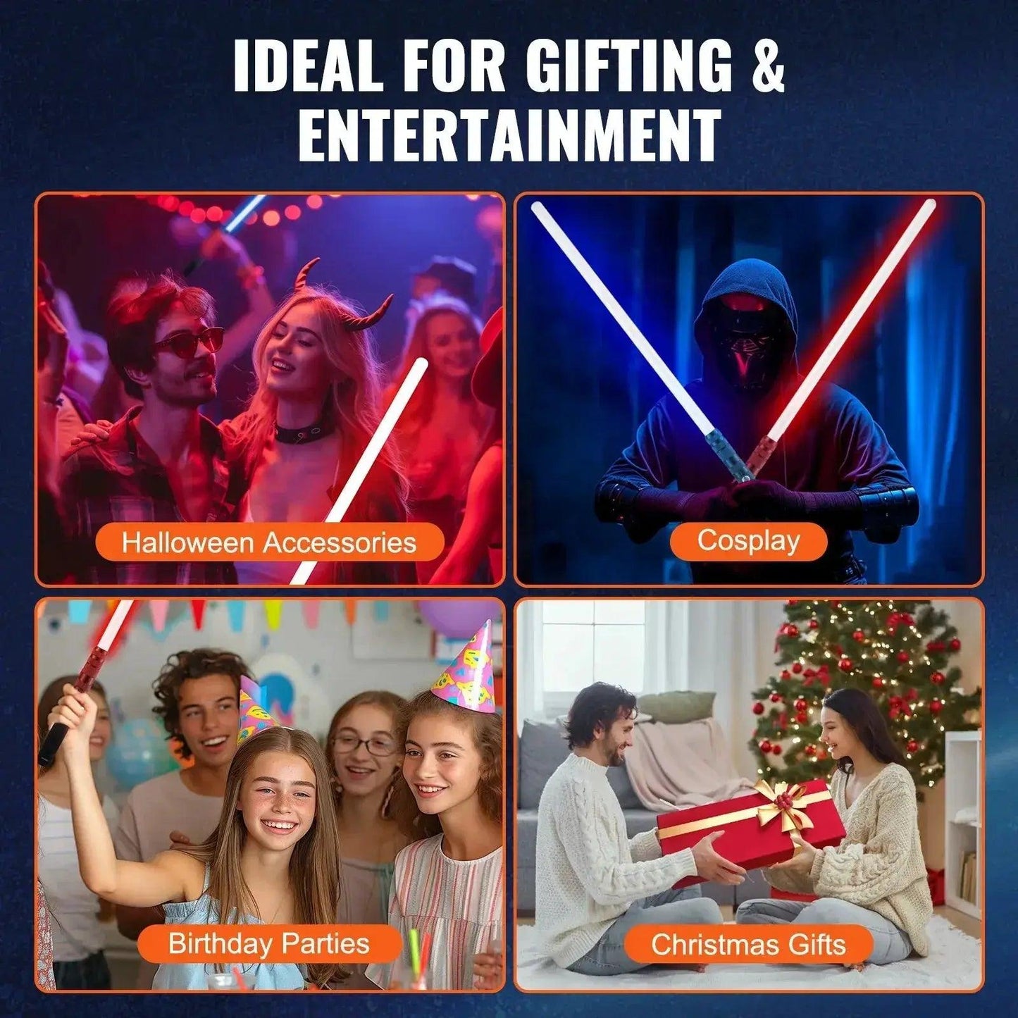  Metal Lightsaber Dueling Saber 14 RGB Colors FX Sound -  ToylandEU™
