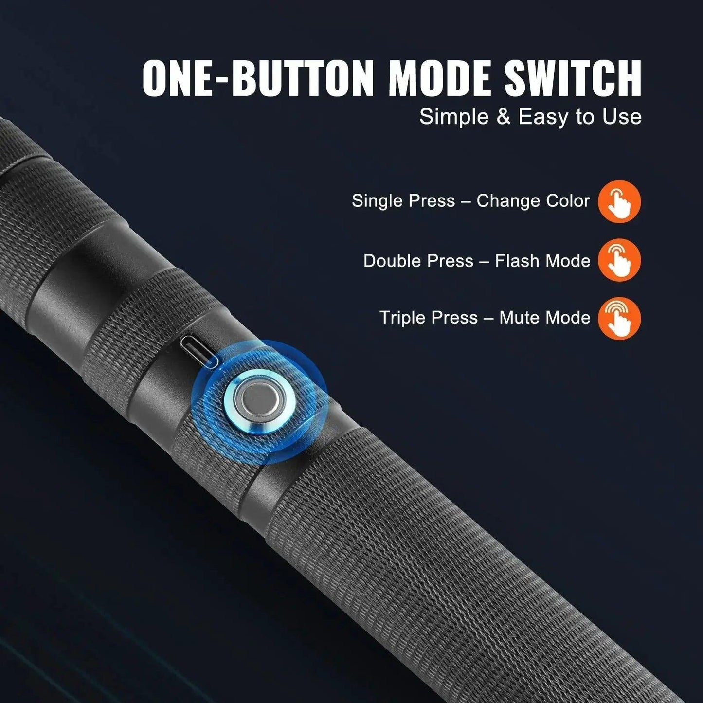  Metal Lightsaber Dueling Saber 14 RGB Colors FX Sound -  ToylandEU™