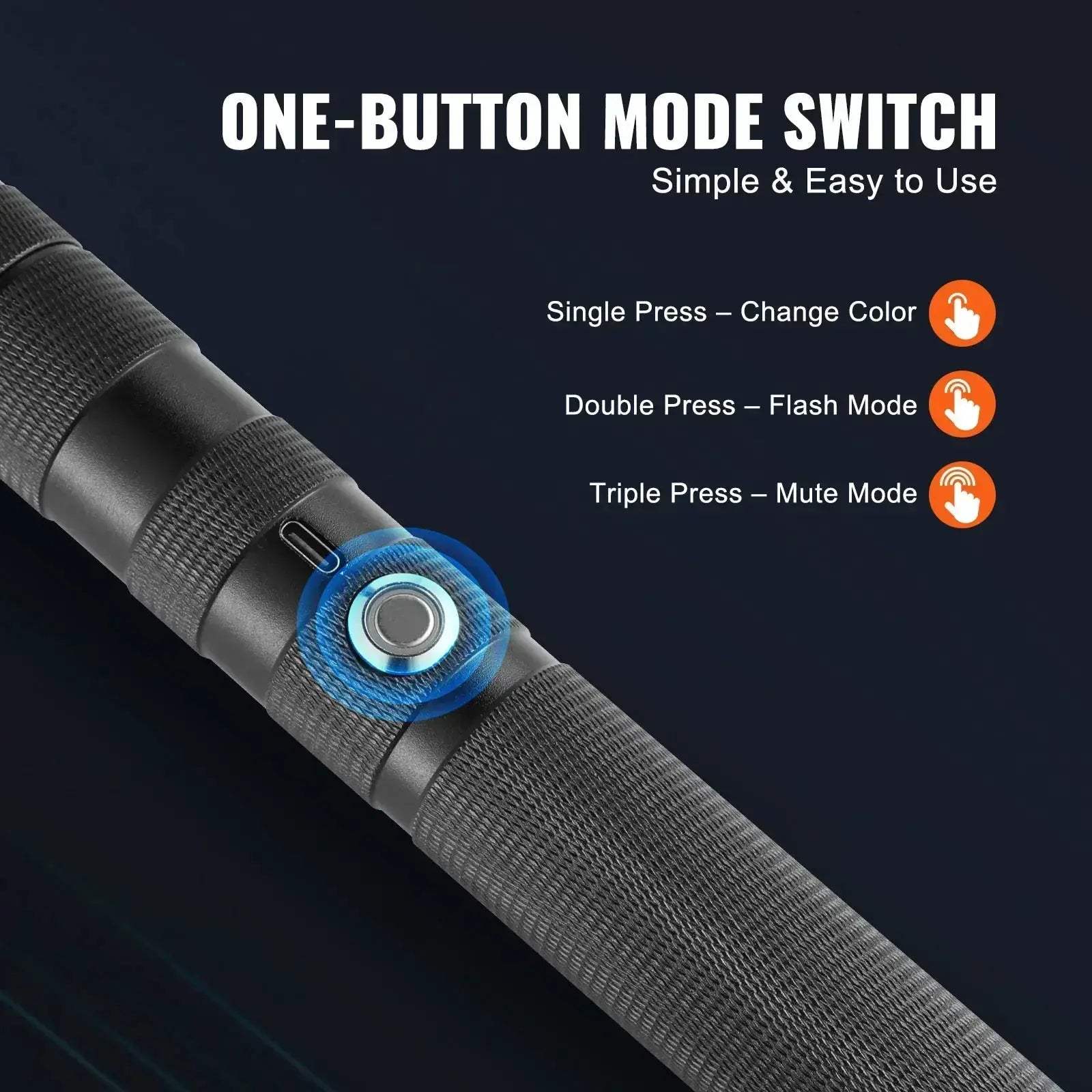 Metal Lightsaber Dueling Saber With 14 RGB Colors FX Sound - ToylandEU
