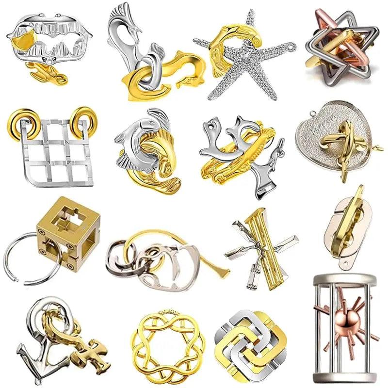  Metal Puzzle Brain Teaser Disentanglement Fun -  ToylandEU™