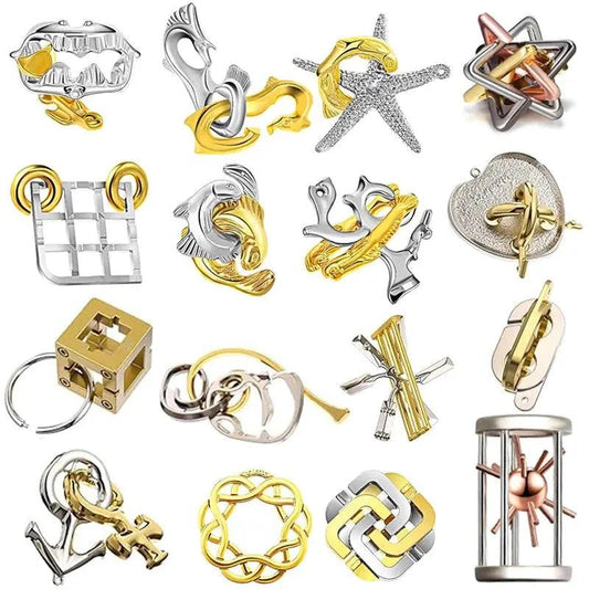  Metal Puzzle Brain Teaser Disentanglement Fun -  ToylandEU™