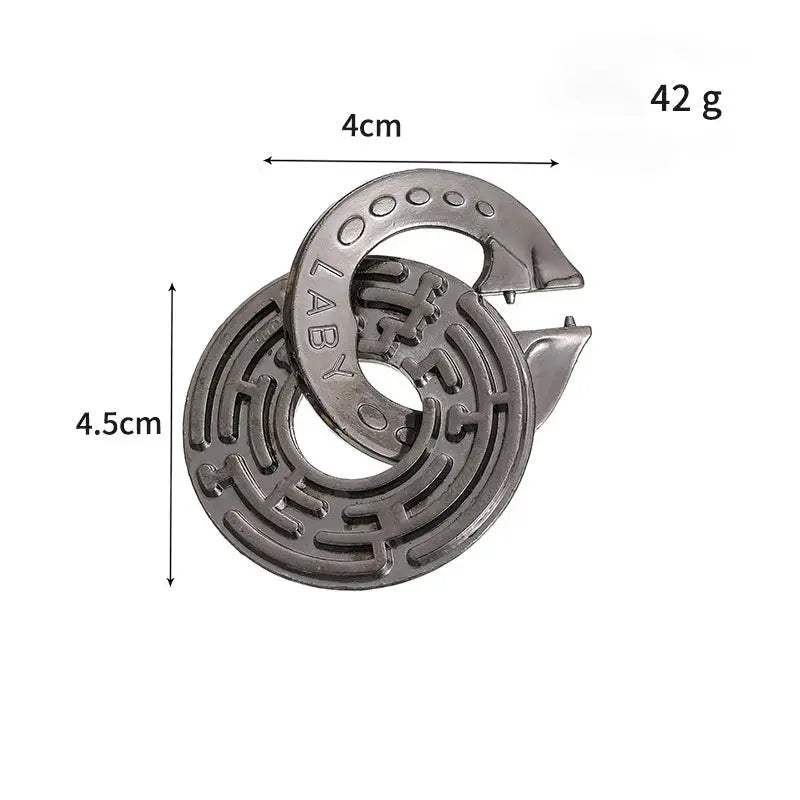 Lock Puzzles Classic IQ Metal Brain teaser Magic Baffling Puzzles Game Toys For Children Adults Funny Gifts Metal Puzzle - ToylandEU