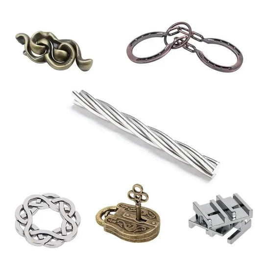  Metal Puzzle Mind Teasers Brain Boost For All Ages -  ToylandEU™
