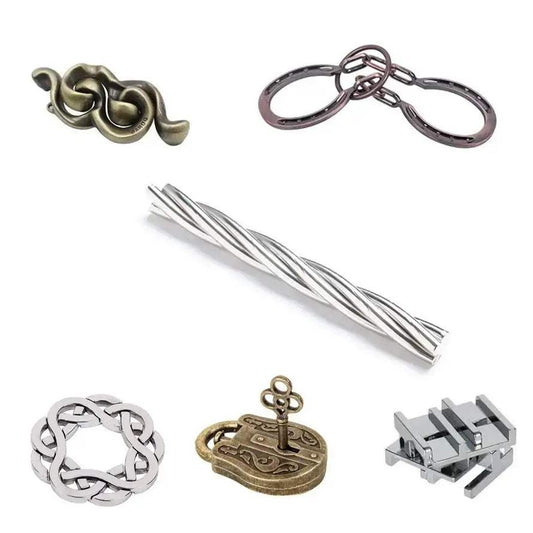  Metal Puzzle Mind Teasers Brain Boost For All Ages -  ToylandEU™
