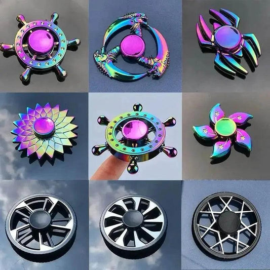  Metal Rainbow Fidget Spinner Colorful EDC Hand Spinner Gifts -  ToylandEU™