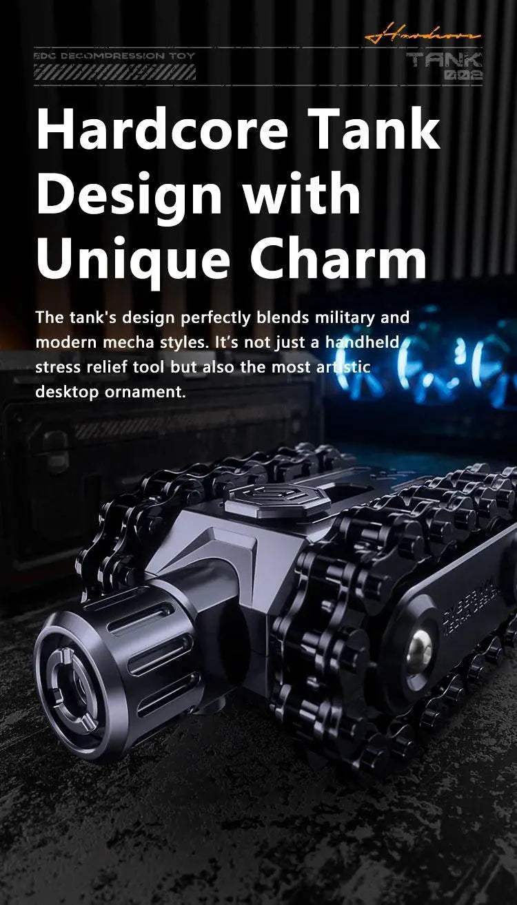 Metal Rotating Tank Fidget Toy Hardcore Military Style EDC - ToylandEU