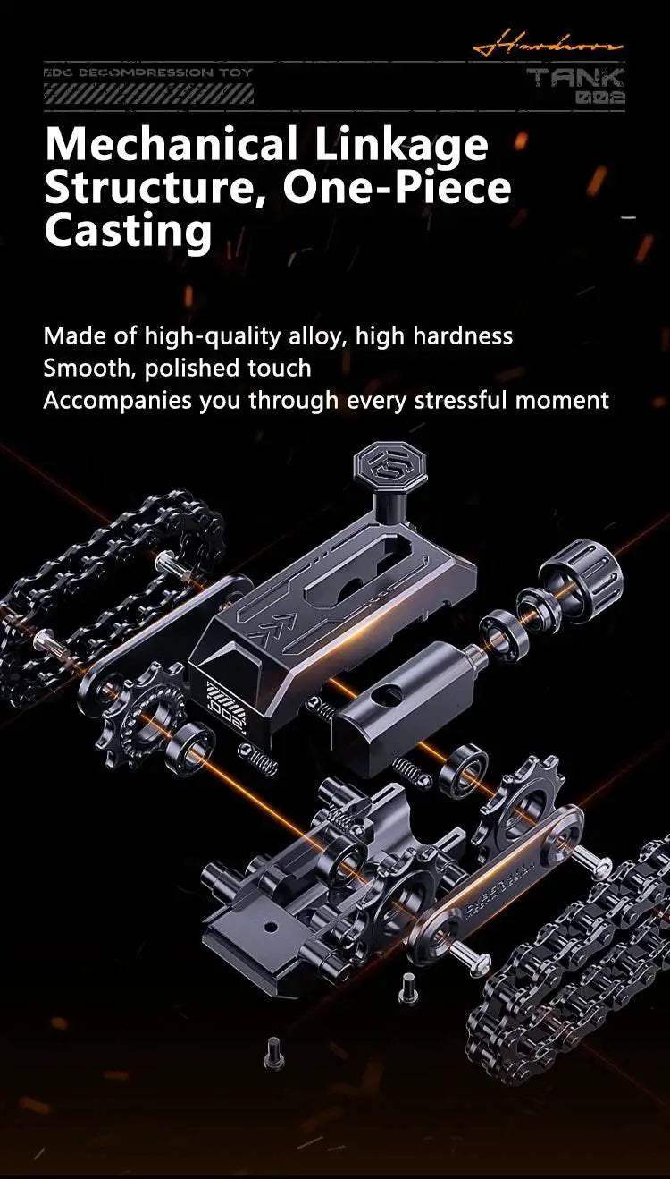Metal Rotating Tank Fidget Toy Hardcore Military Style EDC - ToylandEU