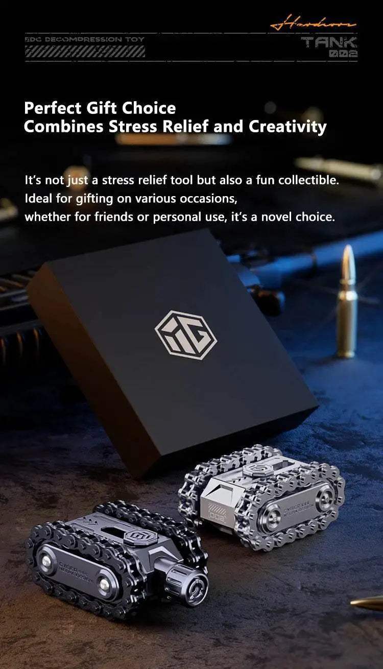 Metal Rotating Tank Fidget Toy Hardcore Military Style EDC - ToylandEU