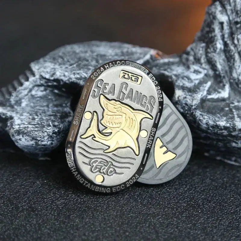 Metal Shark Slider Fidget Toy Anxiety Relief And Focus - ToylandEU