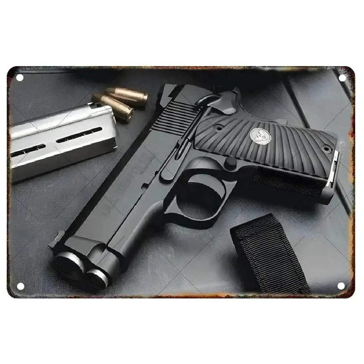  1PC Commanding Pistol Metal Signs for Military Wall Decor -  ToylandEU™