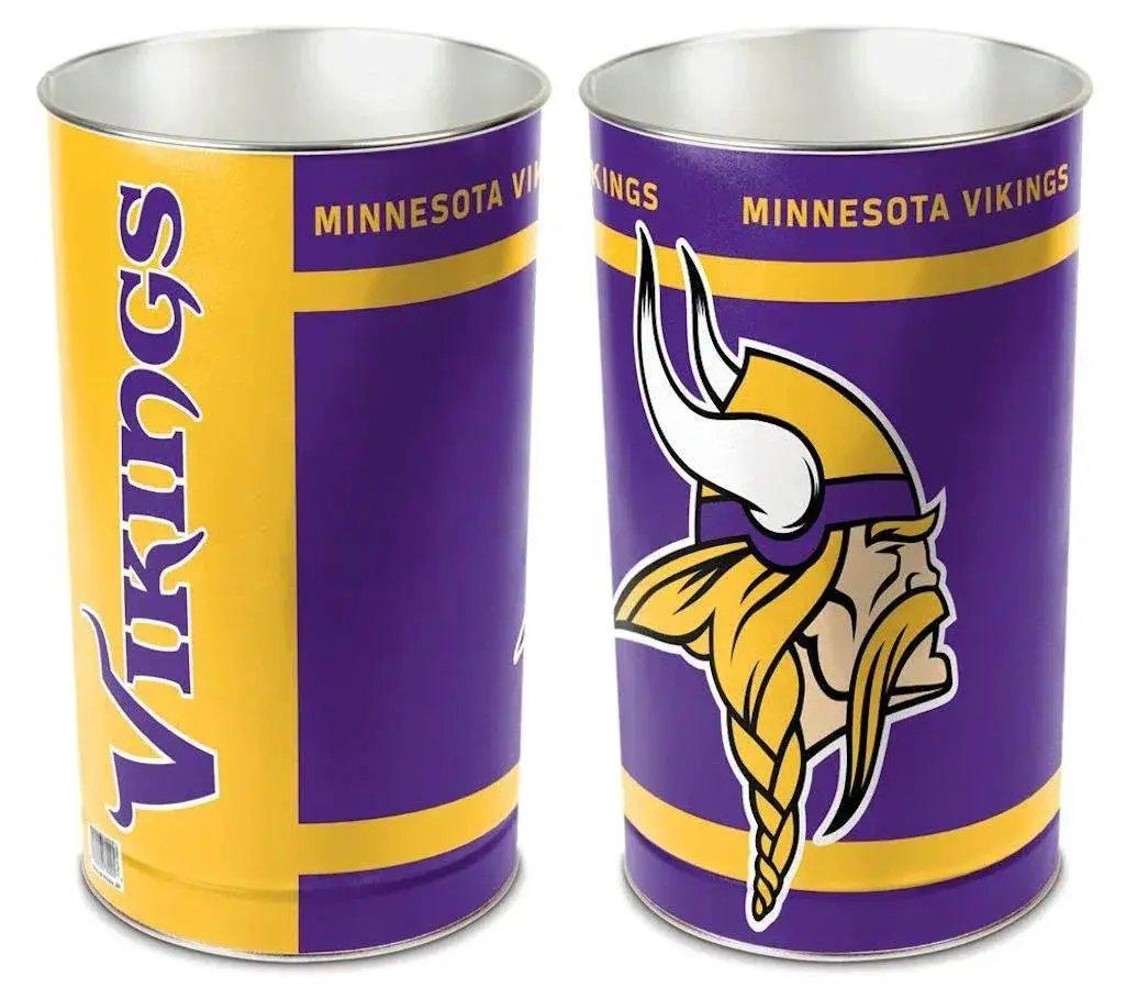  Minnesota Vikings Wastebasket 15 Inch Metal Trash Can -  ToylandEU™