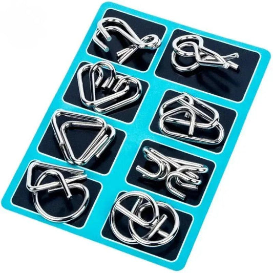  Metal Wire Puzzle Mind Teaser Set Educational Toy -  ToylandEU™