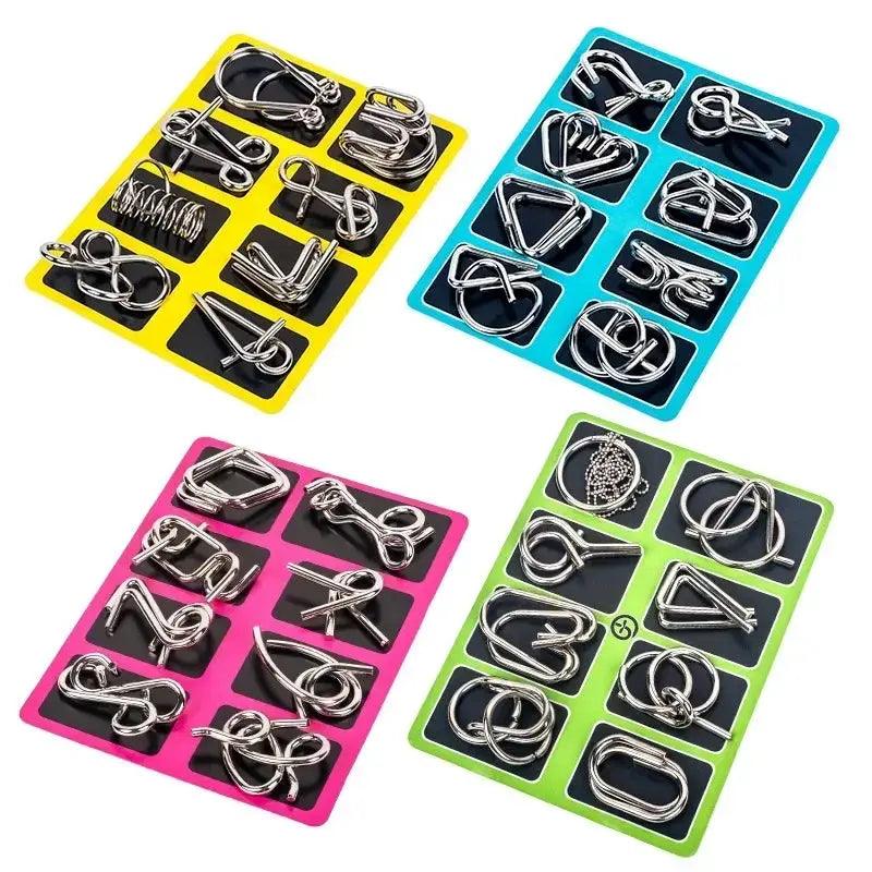  Metal Wire Puzzle Mind Teaser Set Educational Toy -  ToylandEU™