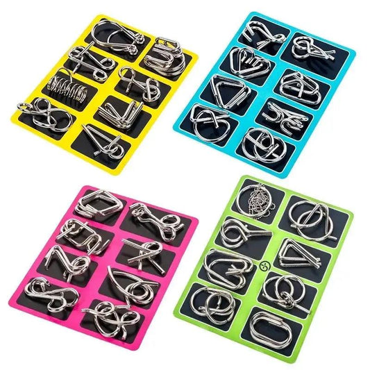  Metal Wire Puzzle Mind Teaser Set Educational Toy -  ToylandEU™