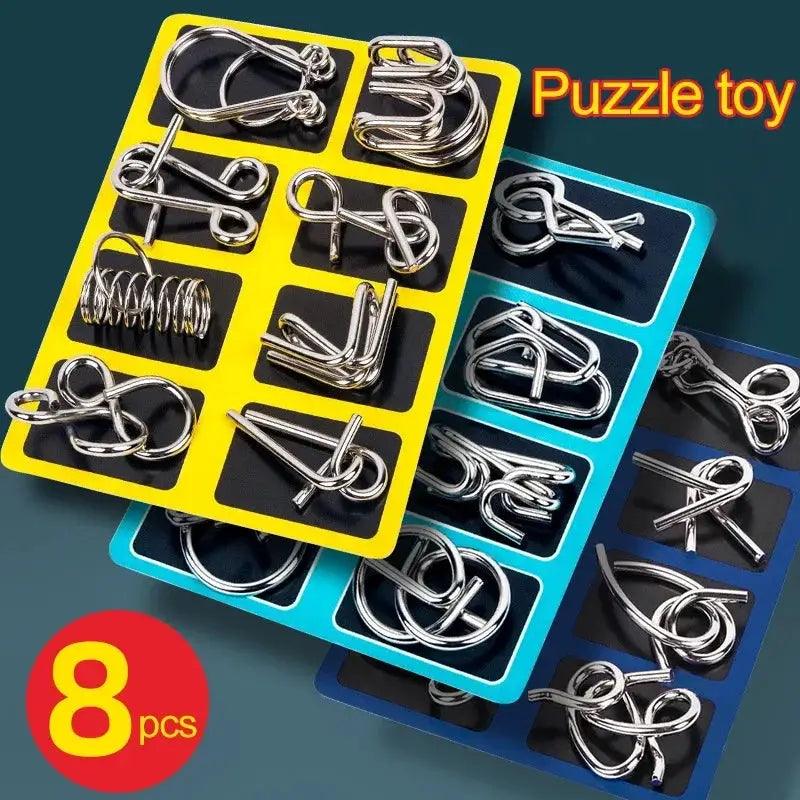  Metal Wire Puzzle Mind Teaser Set Educational Toy -  ToylandEU™