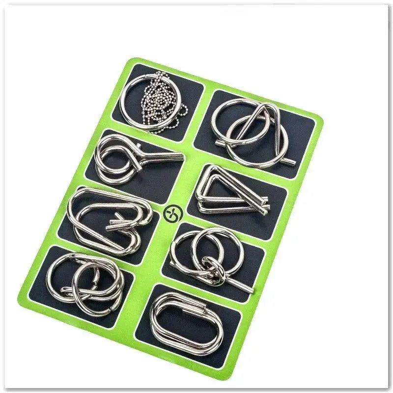  Metal Wire Puzzle Mind Teaser Set Educational Toy -  ToylandEU™