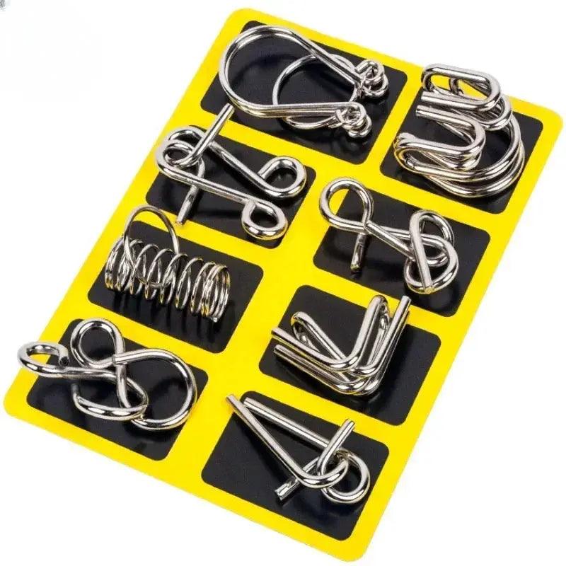  Metal Wire Puzzle Mind Teaser Set Educational Toy -  ToylandEU™