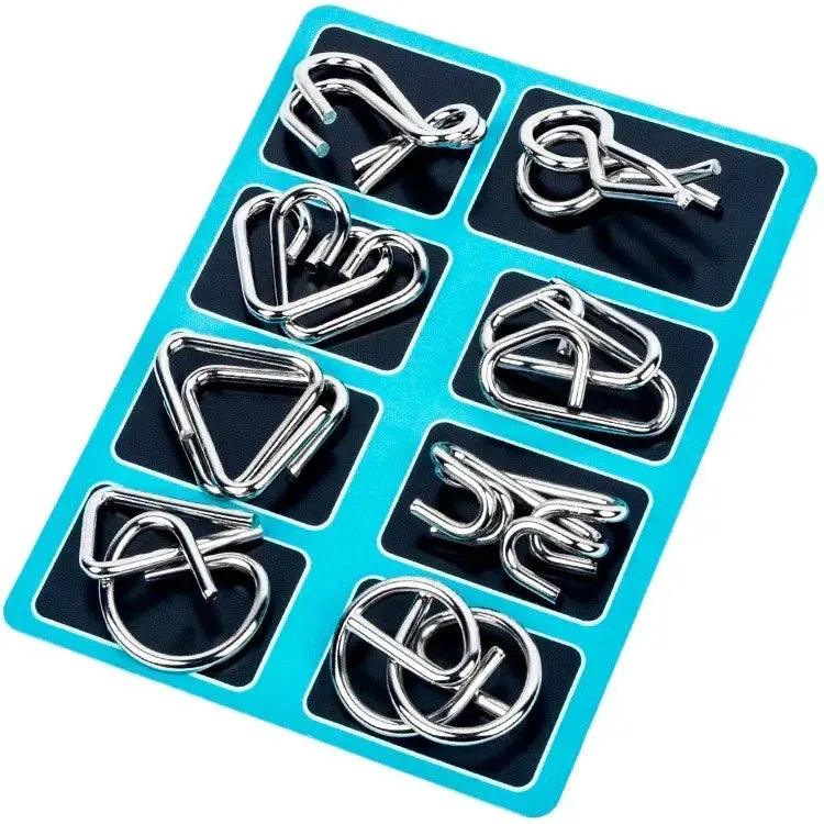  Metal Wire Puzzle Mind Teaser Set Educational Toy -  ToylandEU™