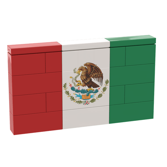 Brick Flag Model | 19 Piece Count | Custom Printed Emblem | Desktop Display