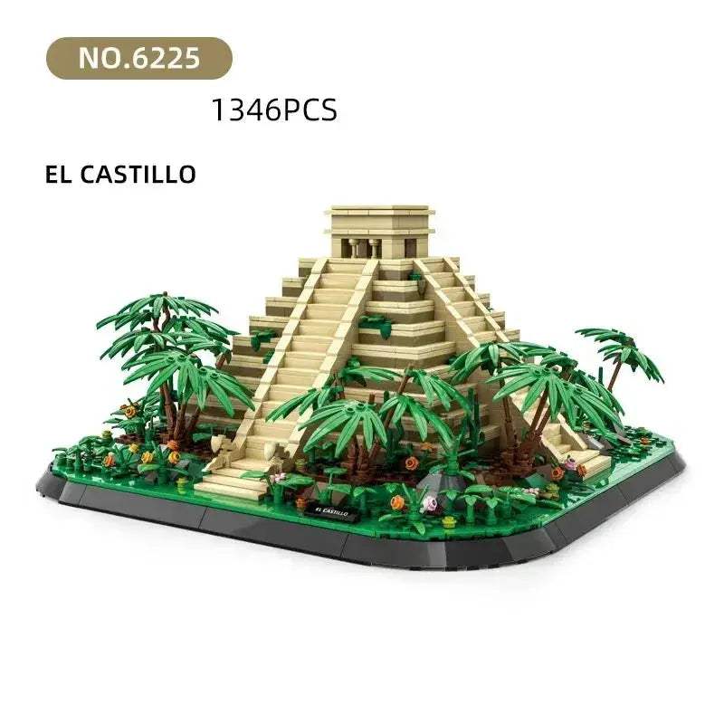 Mexico Mayan Pyramid 1346-Piece Building Blocks Puzzle Kit For Kids - ToylandEU