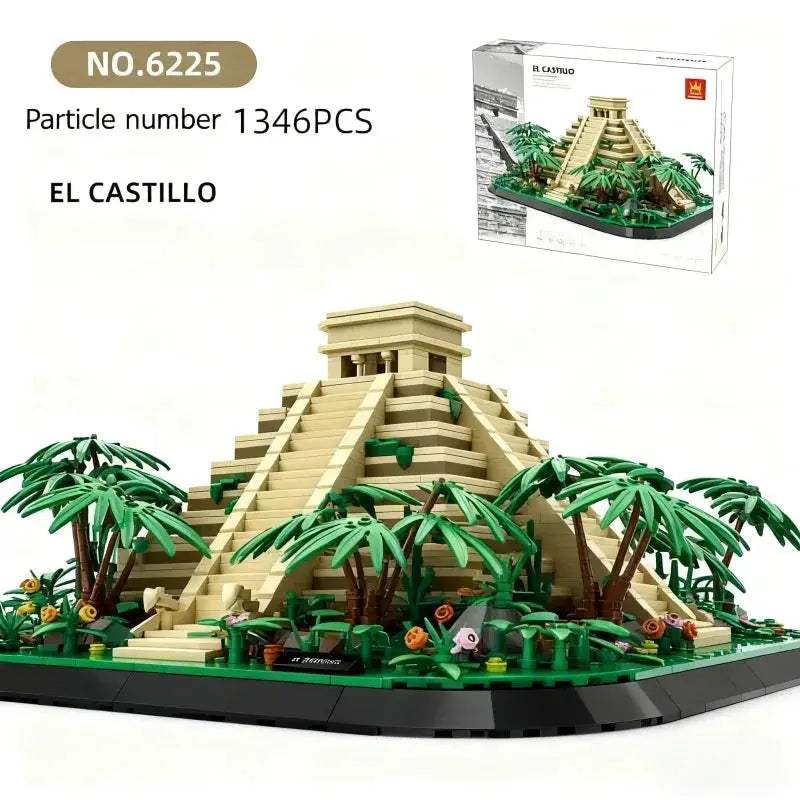 Mexico Mayan Pyramid 1346-Piece Building Blocks Puzzle Kit For Kids - ToylandEU