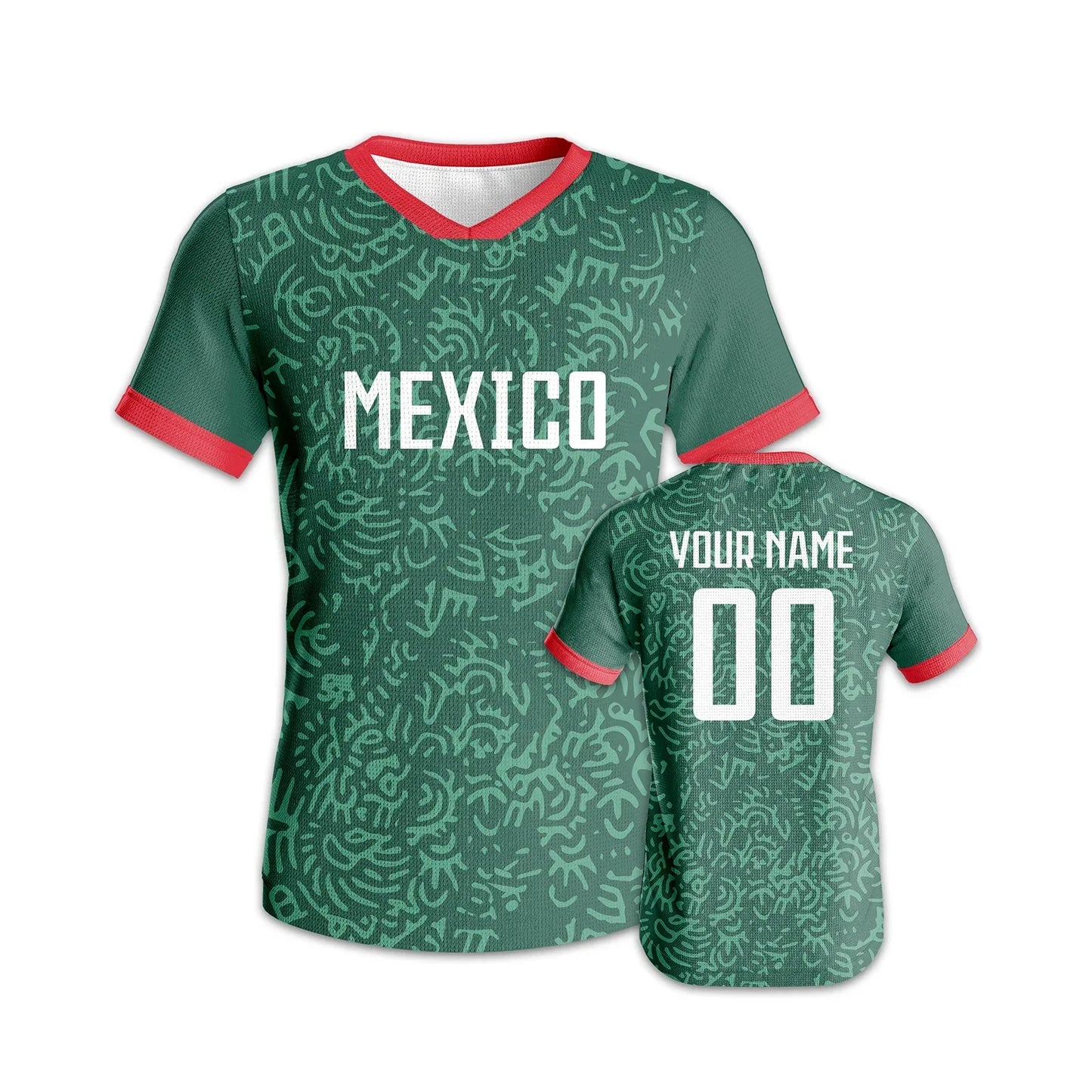 Mexico Soccer Jersey Quick-Dry Knit Football Shirt Custom Name And Number Unisex Team Apparel - ToylandEU