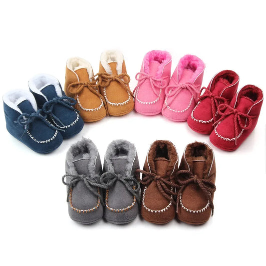 MiYuebb Winter Baby Booties Soft Soled With Plush Fur For Unisex 0-12 Months - ToylandEU