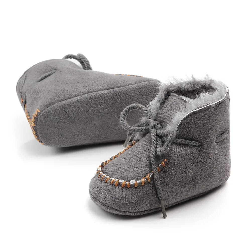 MiYuebb Winter Baby Booties Soft Soled With Plush Fur For Unisex 0-12 Months - ToylandEU