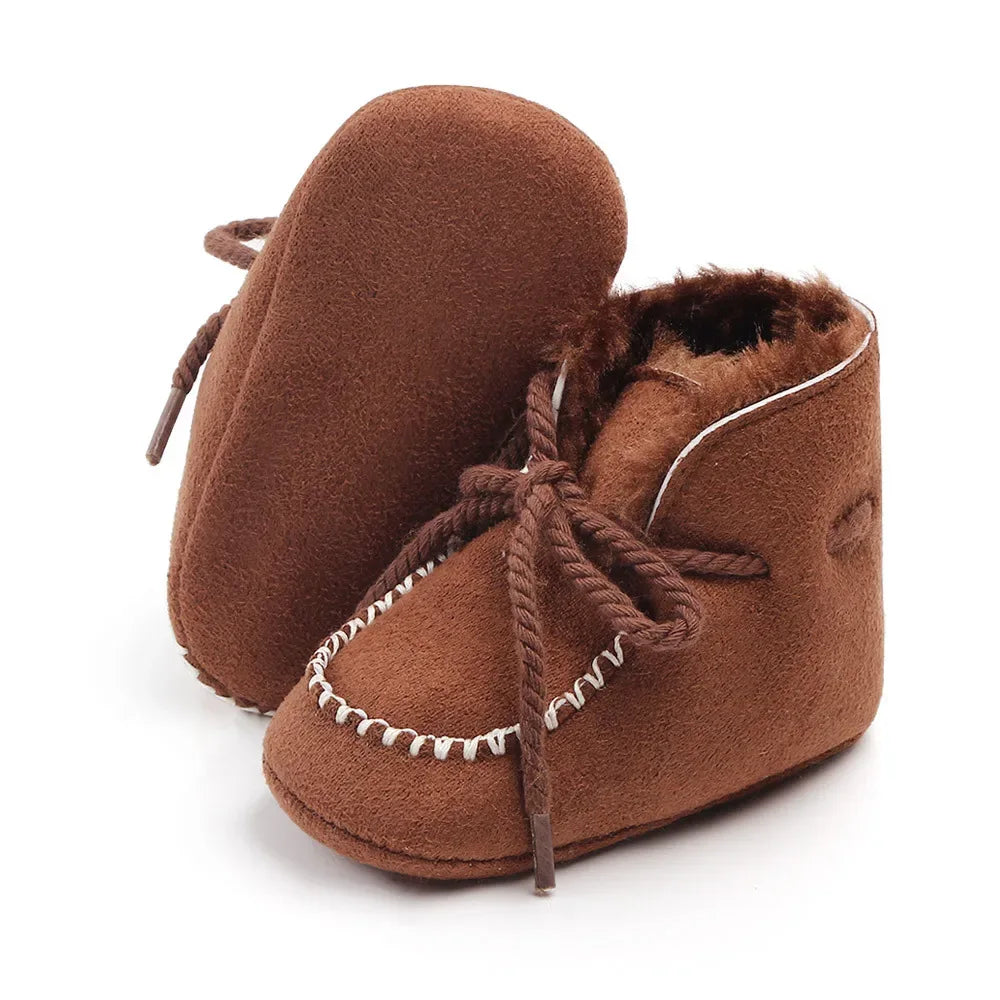 MiYuebb Winter Baby Booties Soft Soled With Plush Fur For Unisex 0-12 Months - ToylandEU