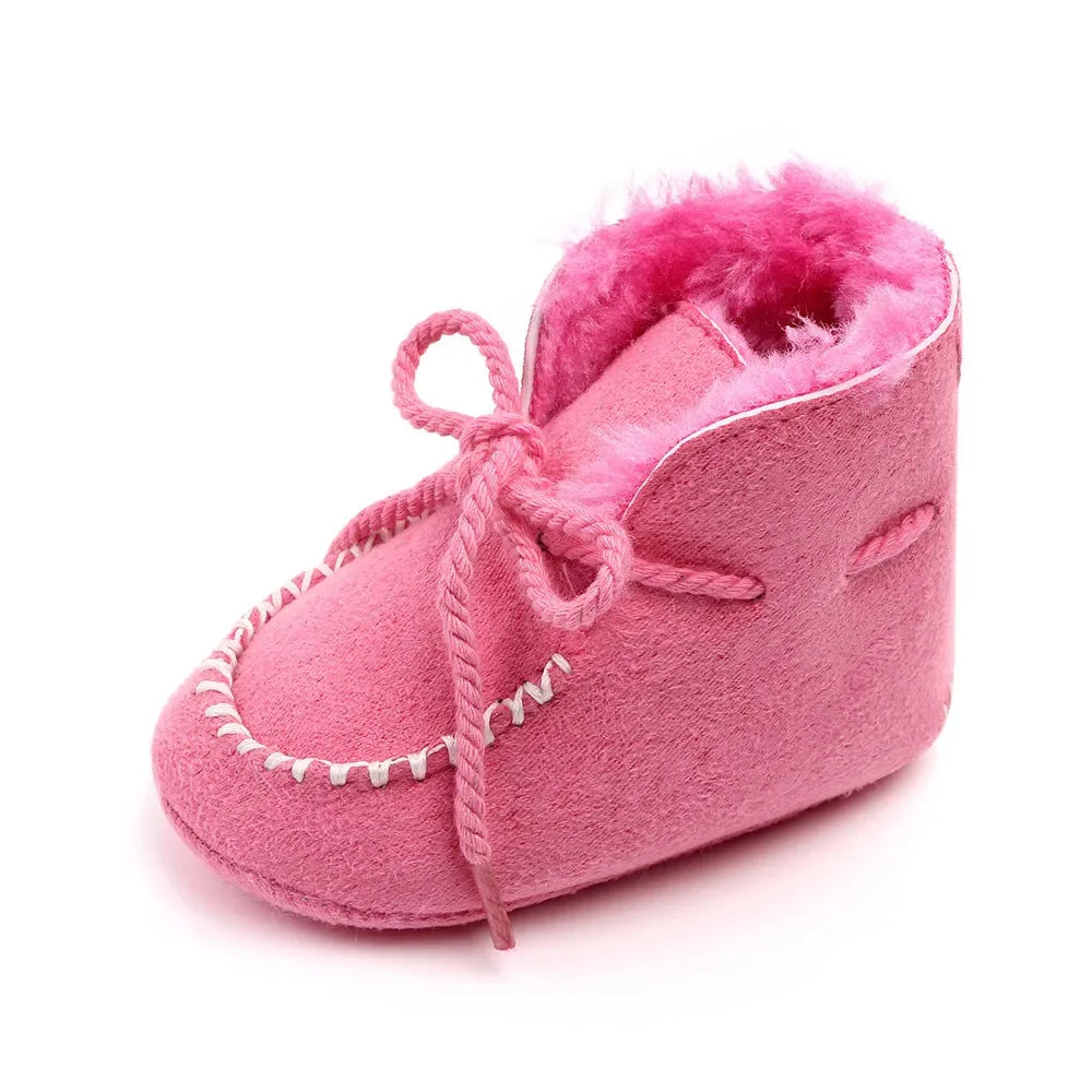MiYuebb Winter Baby Booties Soft Soled With Plush Fur For Unisex 0-12 Months - ToylandEU