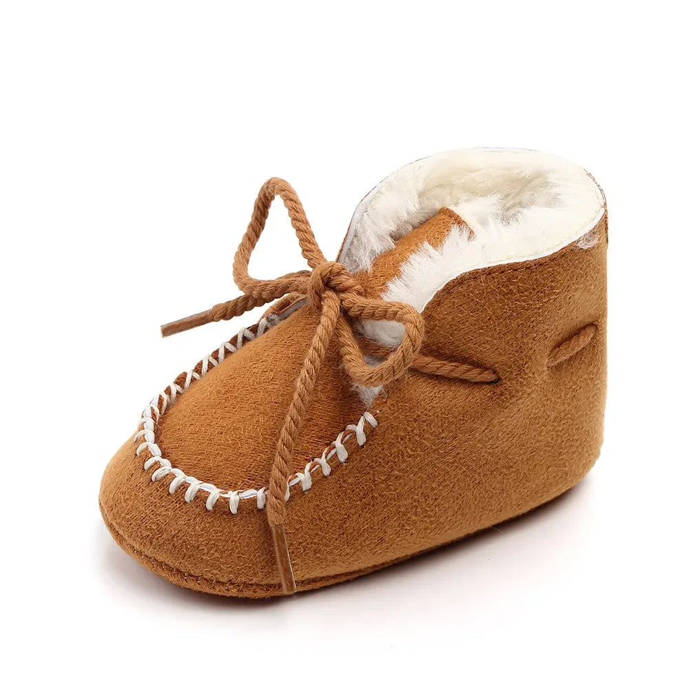 MiYuebb Winter Baby Booties Soft Soled With Plush Fur For Unisex 0-12 Months - ToylandEU