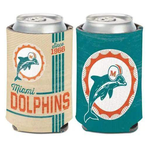  Miami Dolphins 12oz Can Cooler Vintage Design Imprint 4x8 -  ToylandEU™