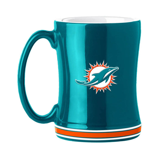 Miami Dolphins 14oz Sculpted Relief Ceramic Coffee Mug - ToylandEU