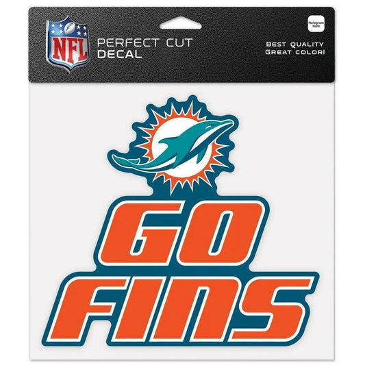  Miami Dolphins 8x8 Perfect Cut Color Slogan Decal Vinyl -  ToylandEU™