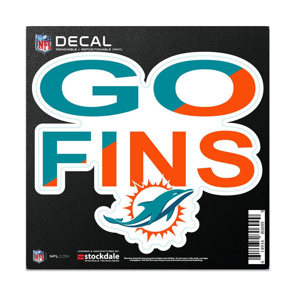 Miami Dolphins All Surface 6x6 Vinyl Decal Wincraft - ToylandEU