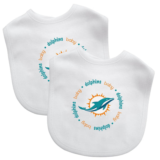 Miami Dolphins Baby Bib 2 Pack Officially Licensed Gear - ToylandEU