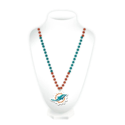  Miami Dolphins Beads With Medallion Mardi Gras Style -  ToylandEU™