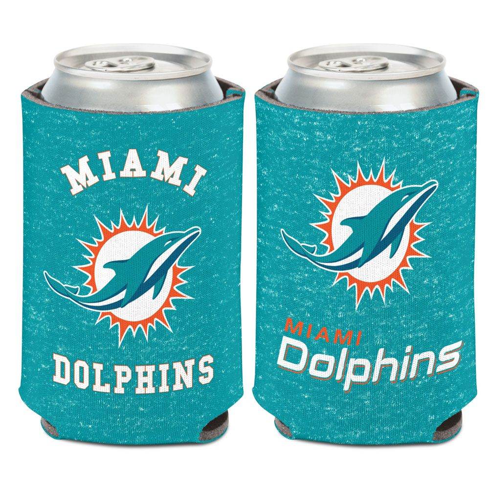 Miami Dolphins Can Cooler Heathered 12 Oz Foam Sleeve - ToylandEU